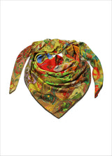 モンドディコローリ シルクスカーフ ベージュ