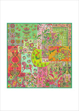 モンドディコローリ シルクスカーフ 緑