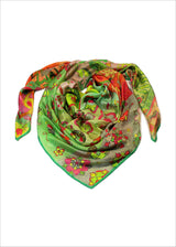 モンドディコローリ シルクスカーフ 緑