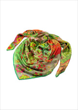 モンドディコローリ シルクスカーフ 緑