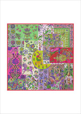 モンドディコローリ シルクスカーフ 赤