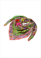 モンドディコローリ シルクスカーフ 赤